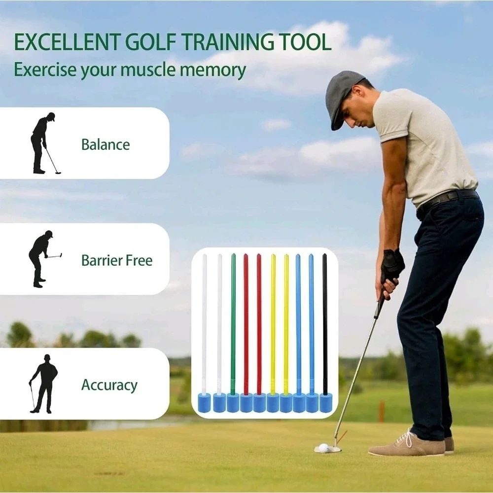 New 10-Pack, Golf Putting Stroke Alignment Training Aid, Straight‎ Swing Path